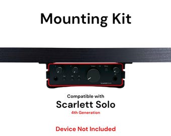 Bureaumontageset voor Focusrite Scarlett Solo (4e generatie) - beugels voor bureaumontage met omkeerbare clips - veilige montageaccessoires
