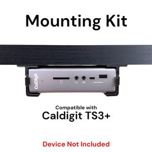 Desk Mount Kit for CalDigit Thunderbolt Station 3 TS3+ - Mounting Brackets with Reversible Retention Clips - Under Desk Mount Accessories