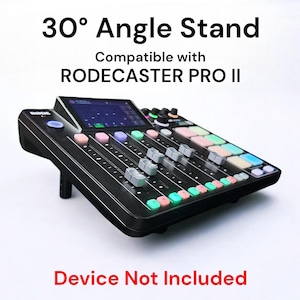 Support arrière VESA pour Rodecaster Pro 2 - Augmenter l&#39;angle de vue, support de bureau, adaptateur pour périphérique audio, vis incluses, assemblage facile