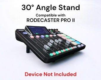 VESA Rear Mounted Riser Stand for Rodecaster Pro 2 - Increase Viewing Angle, Desk Stand, Audio Device Riser, Screws included, Easy Assembly
