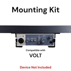 Desk Mount Kit for Universal Audio UA Volt 1, 2, & 4 - Under Desk Mount Brackets with Reversible Clips - Secure Mounting Accessories