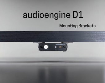 Audioengine D1 Amp/Dac Desk Mounting Bracket | Reversible Retention Security Clips | Snug Fit | Screws included.