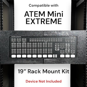 Rack Mount Kit for ATEM Mini Extreme & SDI – Durable Brackets for Studio Equipment, Cable Management, and Organized Rack Setup