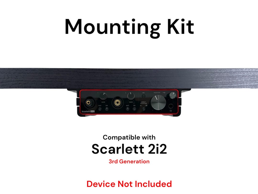 Desk Mount Kit for Focusrite Scarlett 2i2 (3rd Gen)- Under Desk
