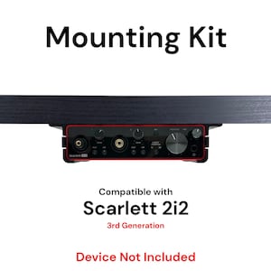 Desk Mount Kit for Focusrite Scarlett 2i2 (3rd Gen)- Under Desk Mount Brackets with Reversible Clips - Secure Mounting Accessories