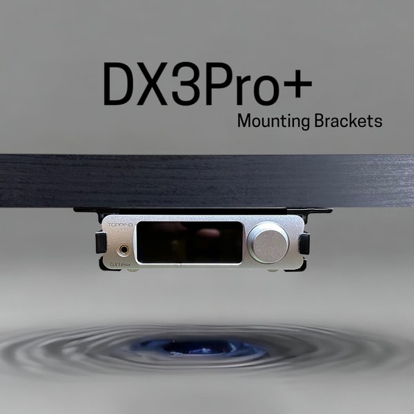 Topping DX3Pro+ - Desk Mounting Bracket | Reversible Retention Security Clips | Snug Fit | Screws included.