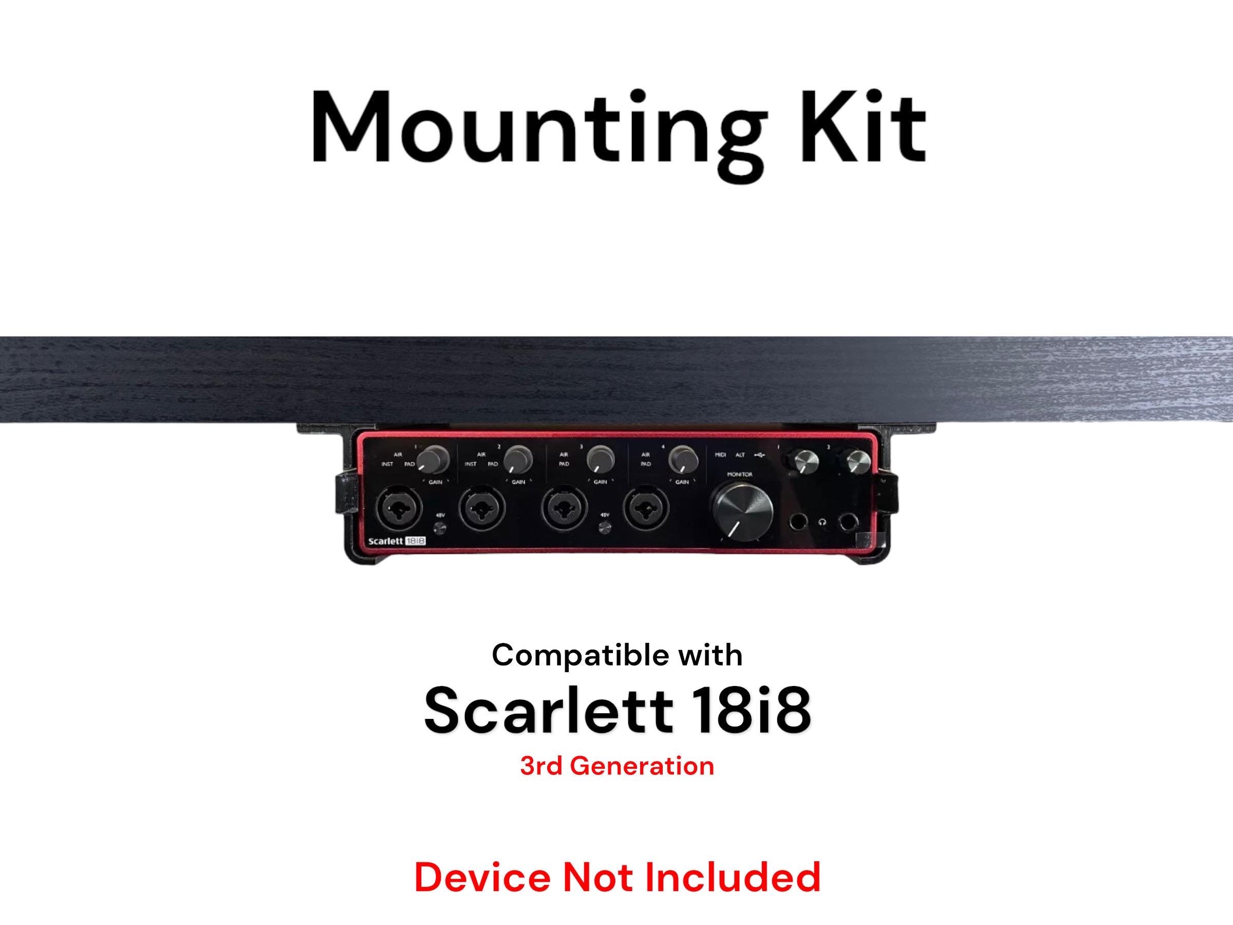 Desk Mount Kit for Focusrite Scarlett 18i8 (3rd Gen) - Under Desk Mount Kit for Focusrite Scarlett 18i8 (3rd Gen) - Under