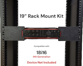 Rackmonteringssats för Focusrite Scarlett 18i16 4:e generationen - 19” 1,5 & 2U PETG-fästen med remmar, tillbehör för studioinspelningsrack - 4 varianter