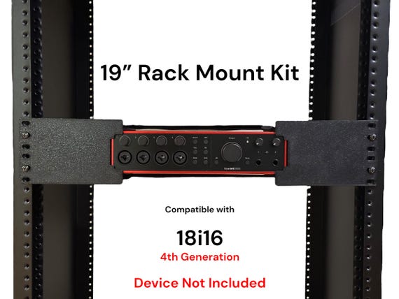 Rack Mount Kit for Focusrite Scarlett 18i16 4th Gen - 19” 1.5 & 2U