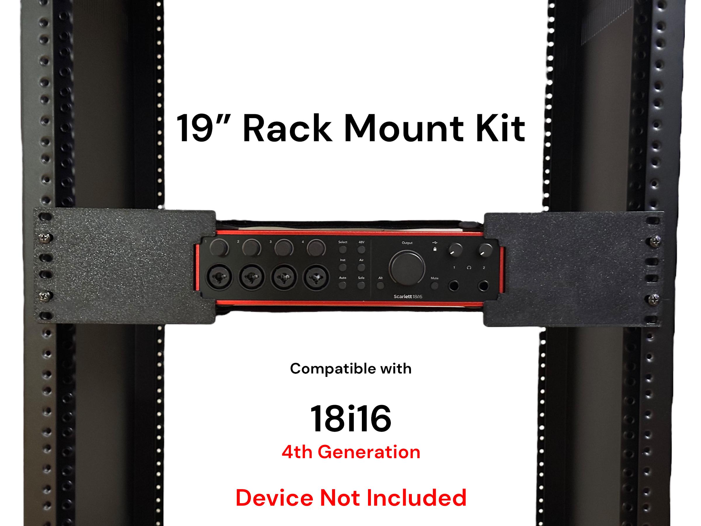 Rack Mount Kit for Focusrite Scarlett 18i16 4th Gen - 19” 1.5 & 2U
