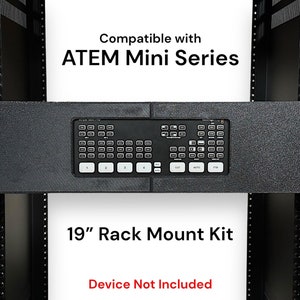 Rack Mount Kit for ATEM Mini & SDI – Durable Brackets for Studio Equipment, Cable Management, and Organized Rack Setup