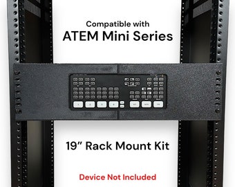 Rack Mount Kit for ATEM Mini & SDI – Durable Brackets for Studio Equipment, Cable Management, and Organized Rack Setup