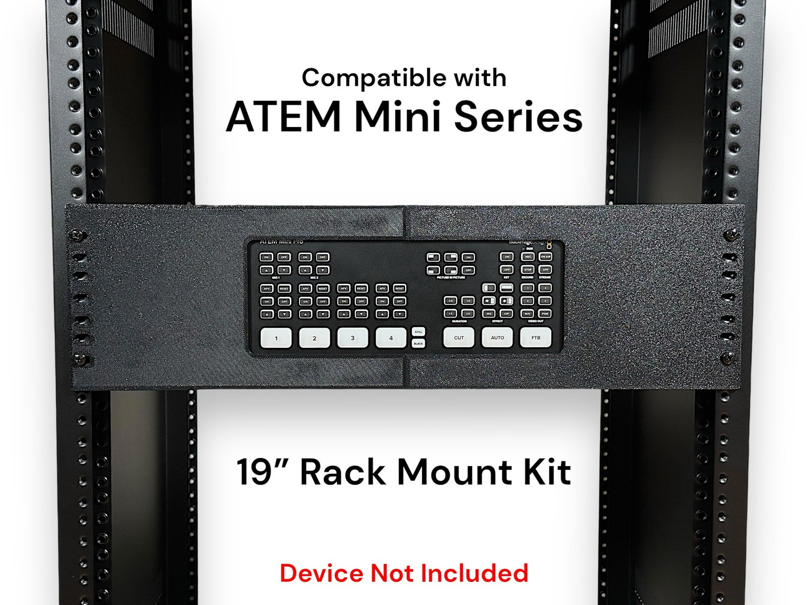 Rack Mount Kit for ATEM Mini & SDI – Durable Brackets for Studio