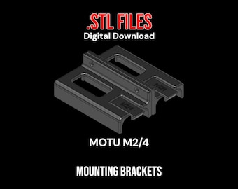 Descarga digital: Soportes de montaje para escritorio compatibles con archivos STL de las series MOTU M2 o M4 – Accesorio de montaje para estudio y hogar.