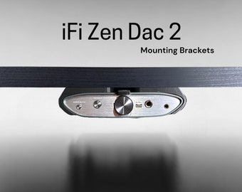 iFi Zen Dac v2 Desk Mounting Bracket | Reversible | Retention Security Clips | Snug Fit | Screws included.