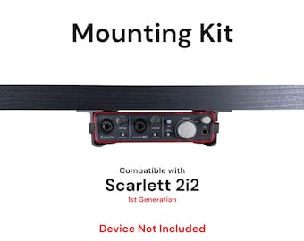 Desk Mount Kit for Focusrite Scarlett 2i2 (1st Gen) - Under Desk Mount Brackets with Reversible Clips - Secure Mounting Accessories