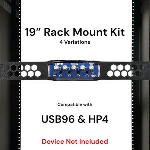 Rack Mount Kit for Presonus USB96 Audiobox or HP4 - 19” 1.5U PETG Brackets with Straps , Studio Recording Rack Accessory, 4 Variations