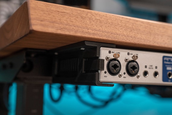 RME Fireface UCX II Desk Mounting Bracket Reversible Retention Security  Clips Snug Fit Screws Included. 