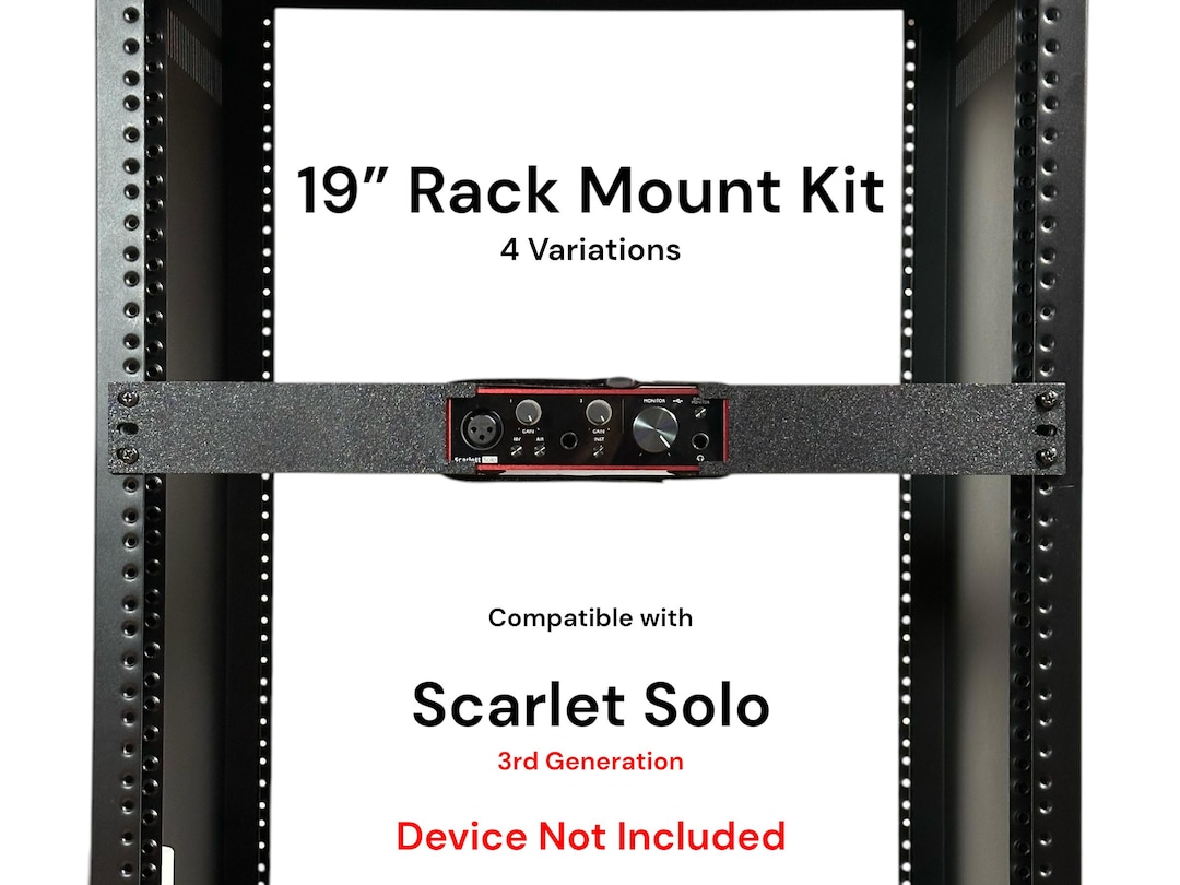 Focuspro Rack Rack Mount Kit for Focusrite Scarlett Solo 3rd Gen, 19