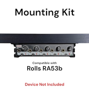 Desk Mount Kit for Rolls RA53b Amp - Under Desk Mount Brackets with Reversible Clips - Secure Mounting Accessories