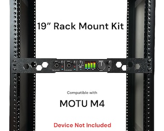 Rack Mount Kit for MOTU M4 - 19” 1.5U PETG Brackets With Straps