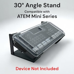 Angle Riser Stand for ATEM Mini - Slip-On Design, Nonslip Feet, DeckSaver Compatible, Enhanced Viewing Angle & Cable Access