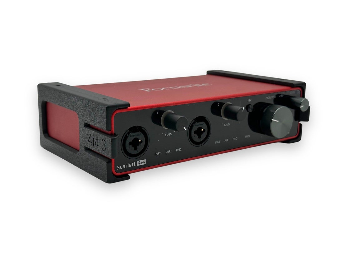 Focusrite Rack Mount Interface Under Desk Mount for Focusrite Scarlett 4i4 Gen 3 Interface Reversible ...