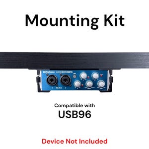 Desk Mount Kit for PreSonus AudioBox USB96, TubePre, & BlueTube, Under Desk Mount Brackets with Reversible Clips, Secure Mounting Accessory