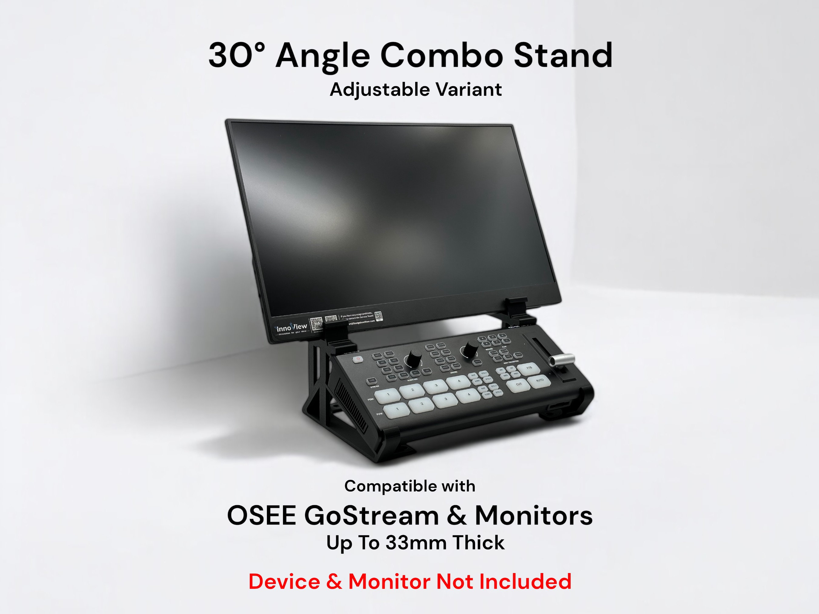 Combo Stand for Osee Gostream Deck and Monitor, Adjustable Combo Stand for Osee Gostream Deck and Monitor, Adjustable
