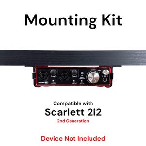 Desk Mount Kit for Focusrite Scarlett 2i2 (2nd Gen) - Under Desk Mount Brackets with Reversible Clips - Secure Mounting Accessories