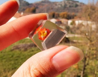 Keycap Custom Handmade Flame Key cap SA Profile para Cherry MX Switch Gaming Mechanical Keyboards