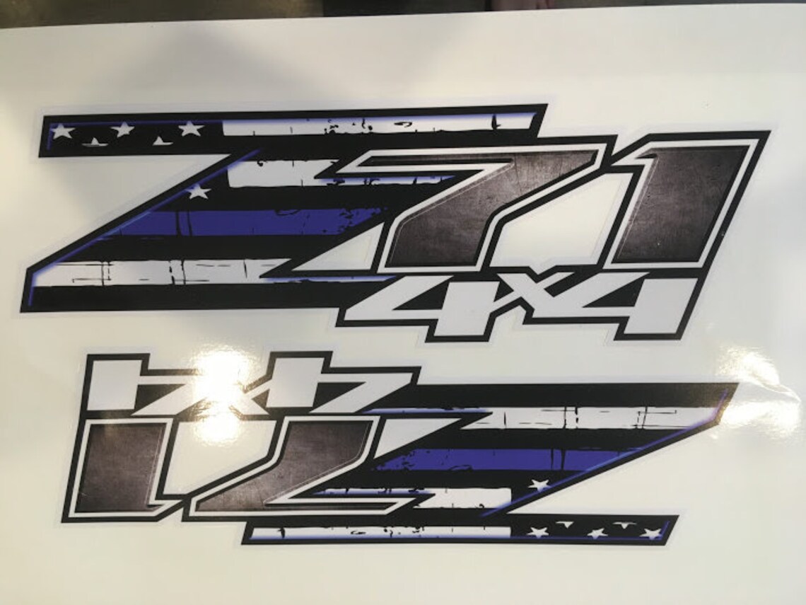 Set of 2 Z71 Decal Sticker GMC Sierra Chevy Silverado 4X4 Etsy