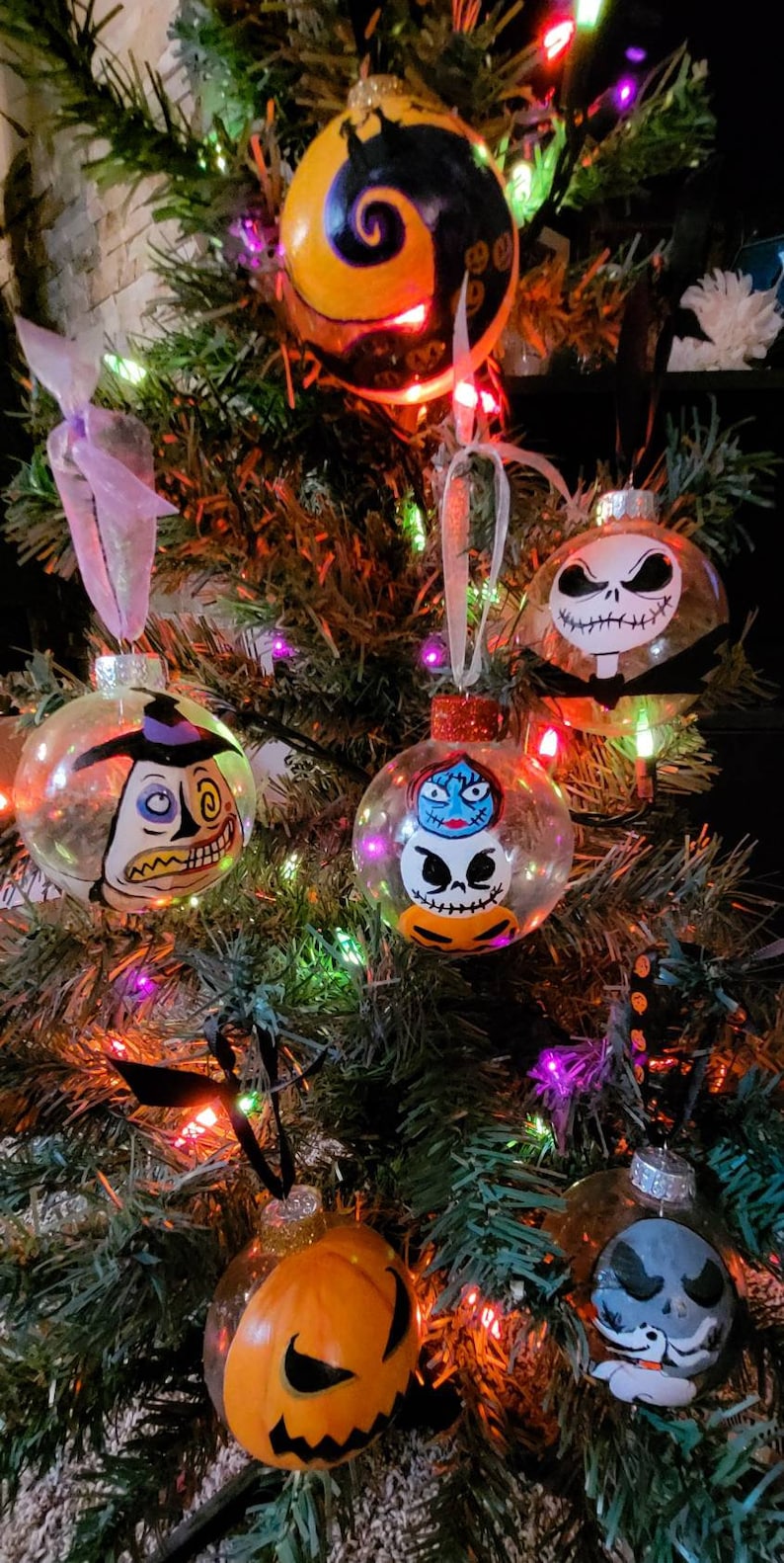 Nightmare Before Christmas Ornament 6 Set Jack Skellington Etsy