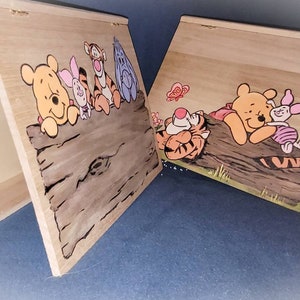 MEMORY BOX Winnie the Pooh Piglet Tigger Eeyor Nursey Decor Baby Shower Gift CUSTOMIZABLE with Name