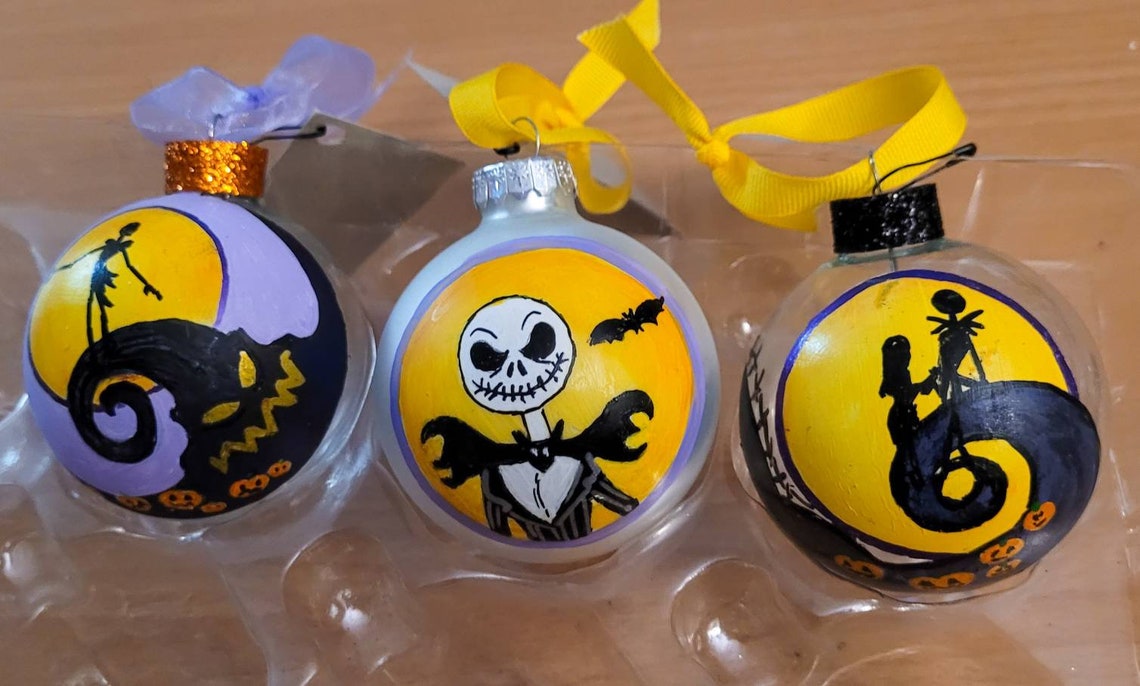 Nightmare Before Christmas Ornament 3 Set Jack Skellington 2.5