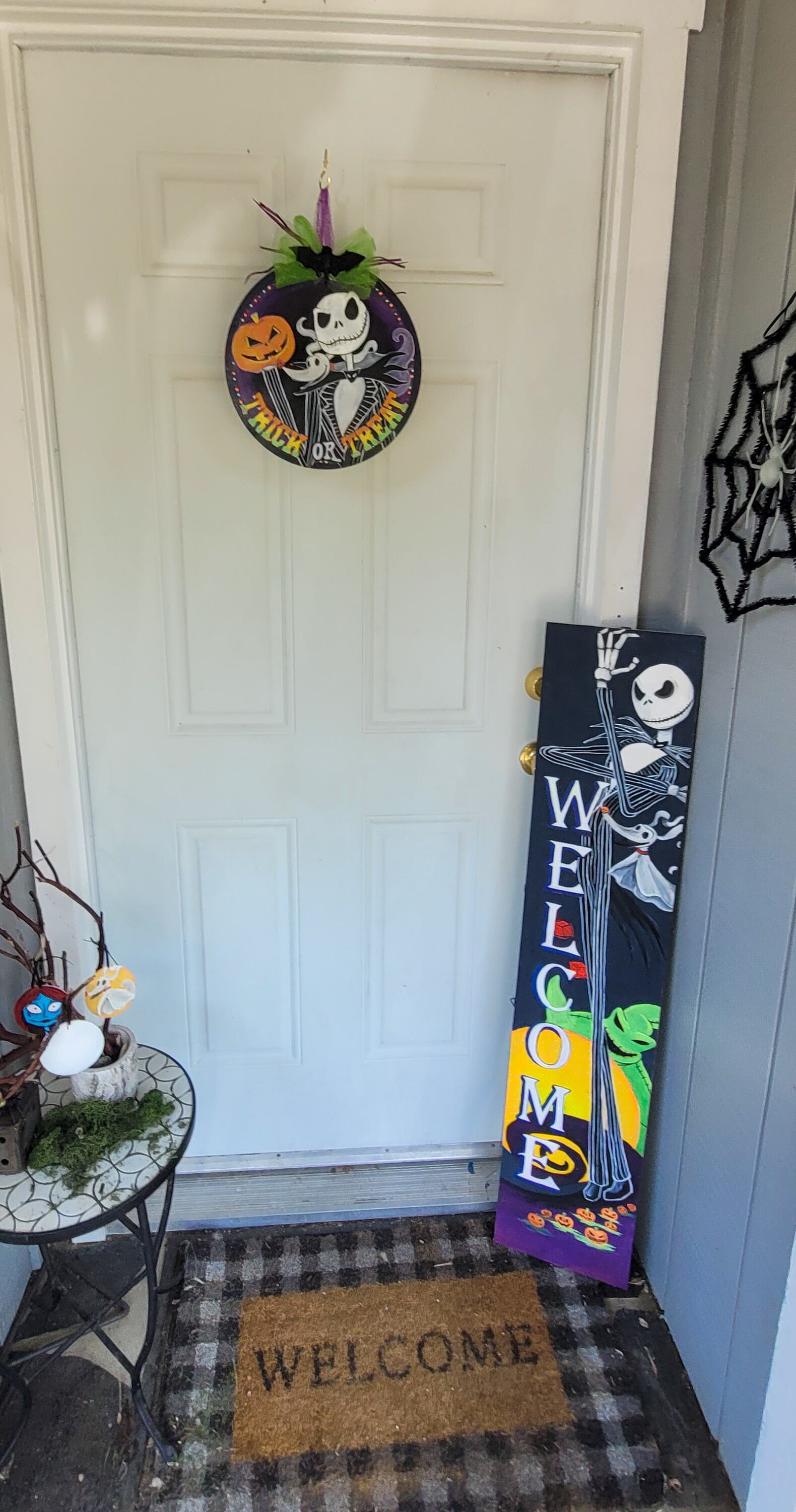 Nightmare Before Christmas Jack Halloween Blacklight Sign Wall or Door