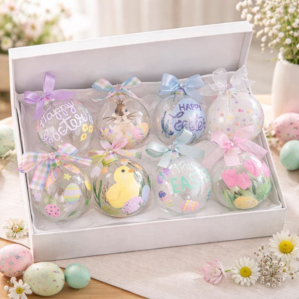 Spring Bulb Sets SPRING Bulb Ornament Sets for Tree Spring Decor Handpainted - Etsy