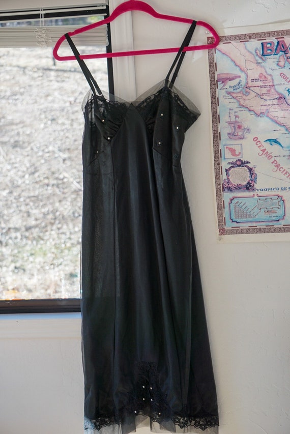 Vintage Pin Up Boudoir Lingerie- Sexy Black Babydo