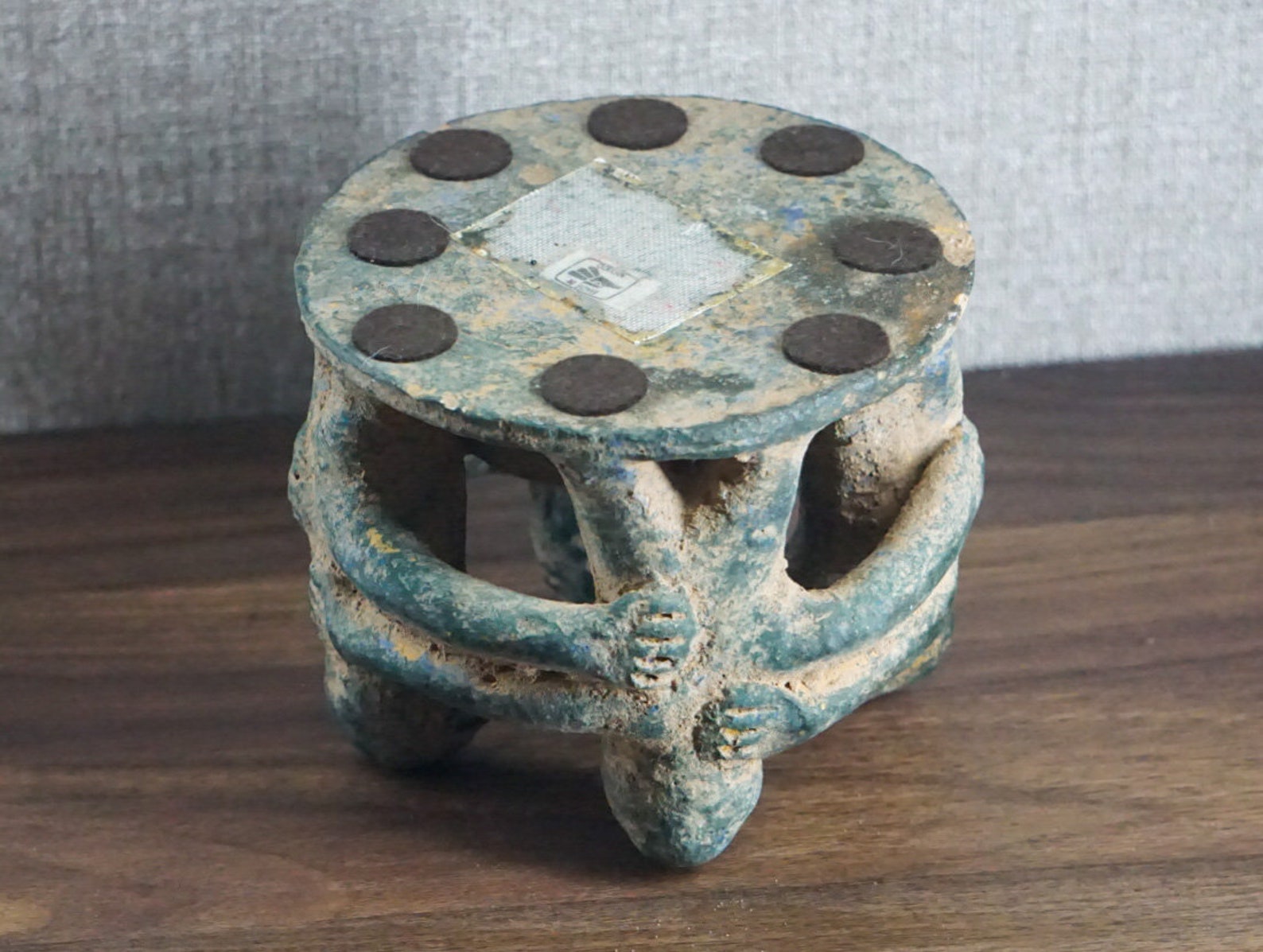 Rustic Mexican Clay Candle Holder Rustic Black Mayan Mud Clay Etsy