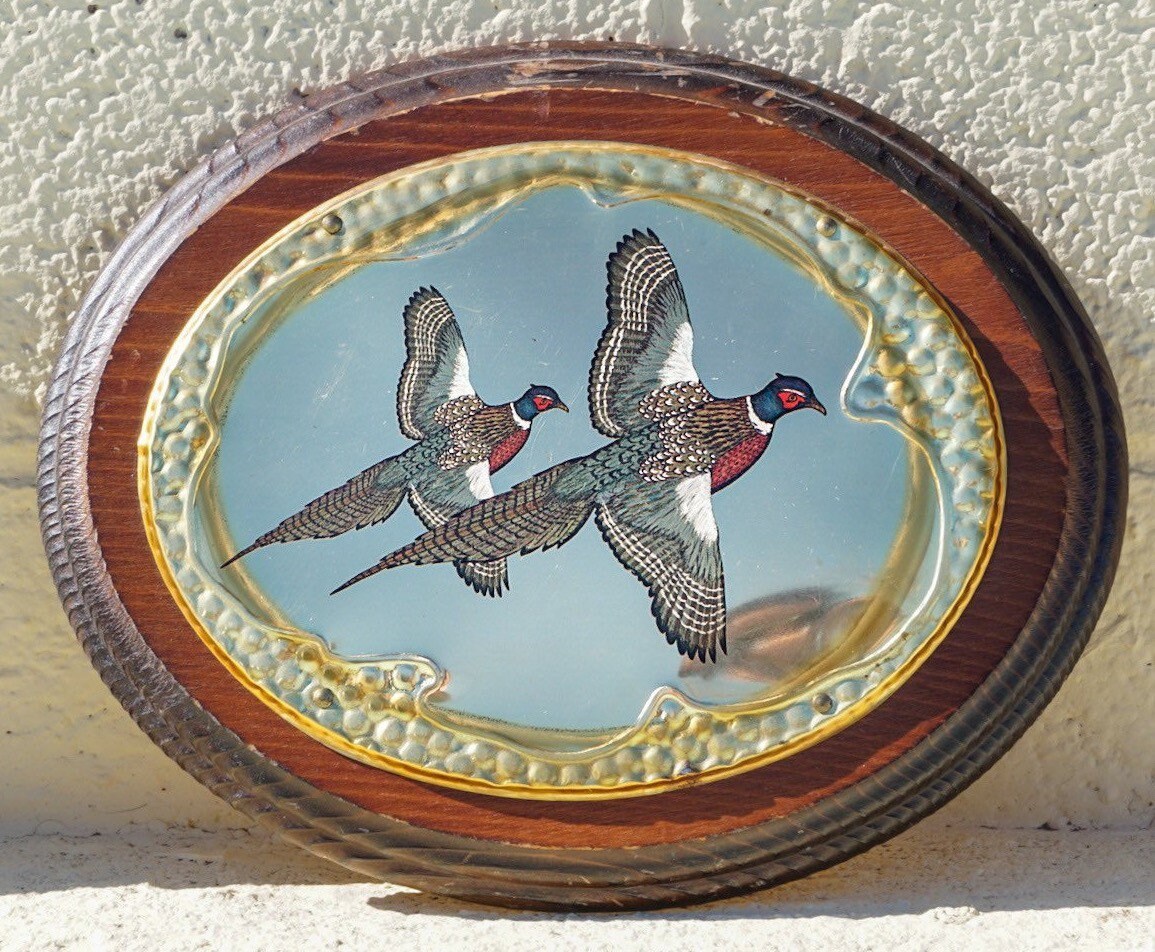 Vintage Quail Wall Decor Tin and Wood Quail Wall Art Etsy
