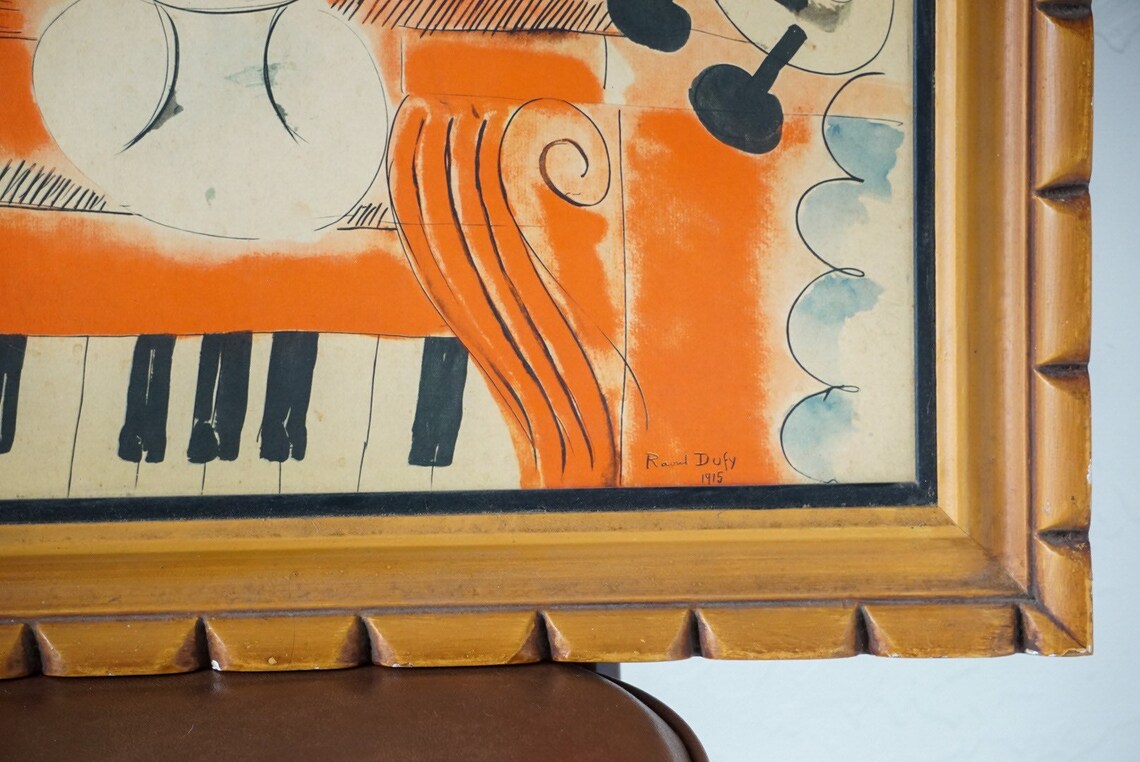 RARE Raoul Dufy Lithograph Homage to Mozart Antique French