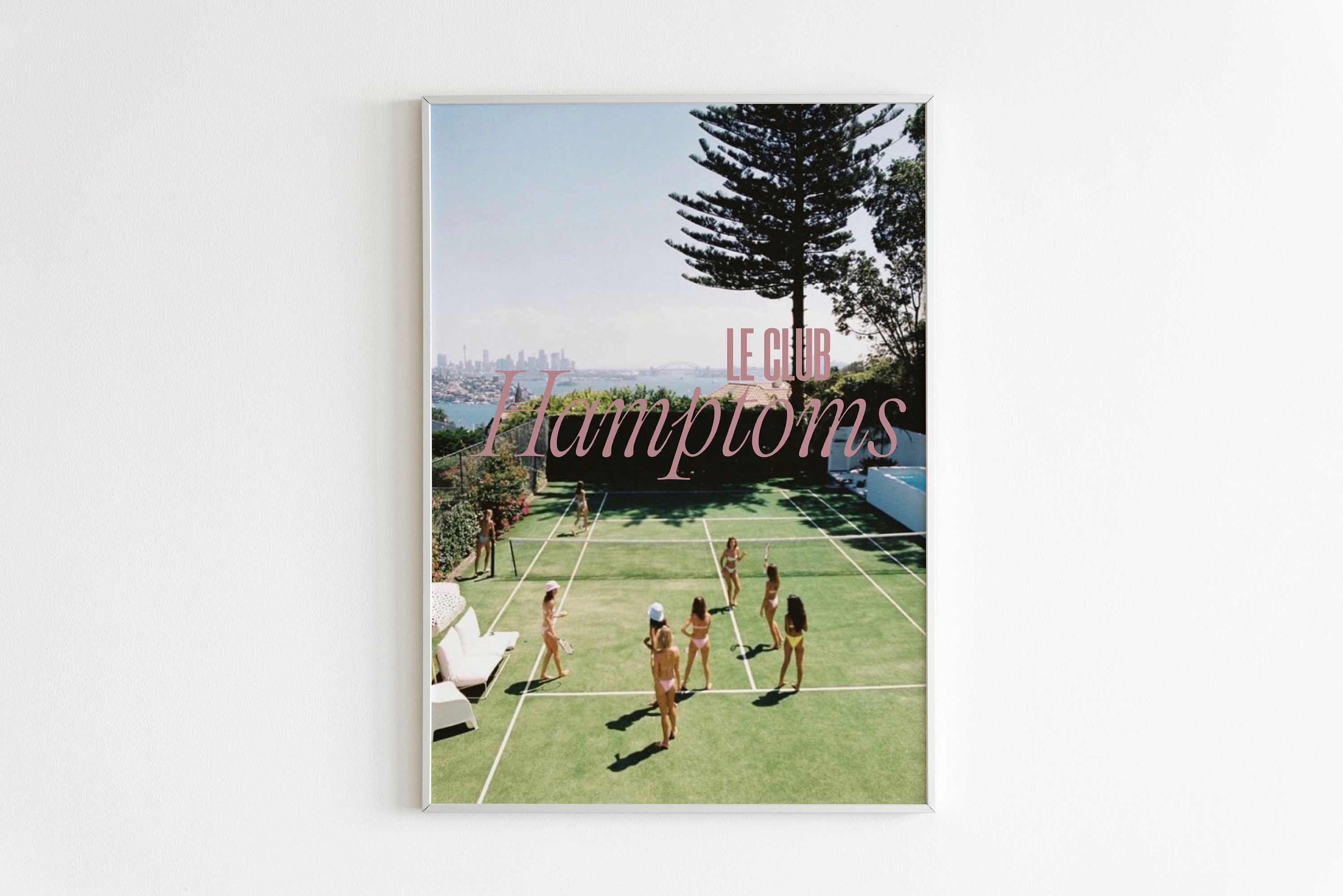 Le Hamptoms Club, Girls Playing Tennis, Vintage New York