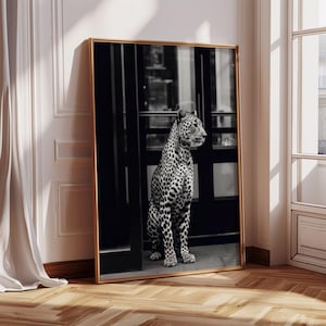 Leopard black and white City Print, Leopard print, Trendy and Cool Prints for Your Apartment, Cheetah Print