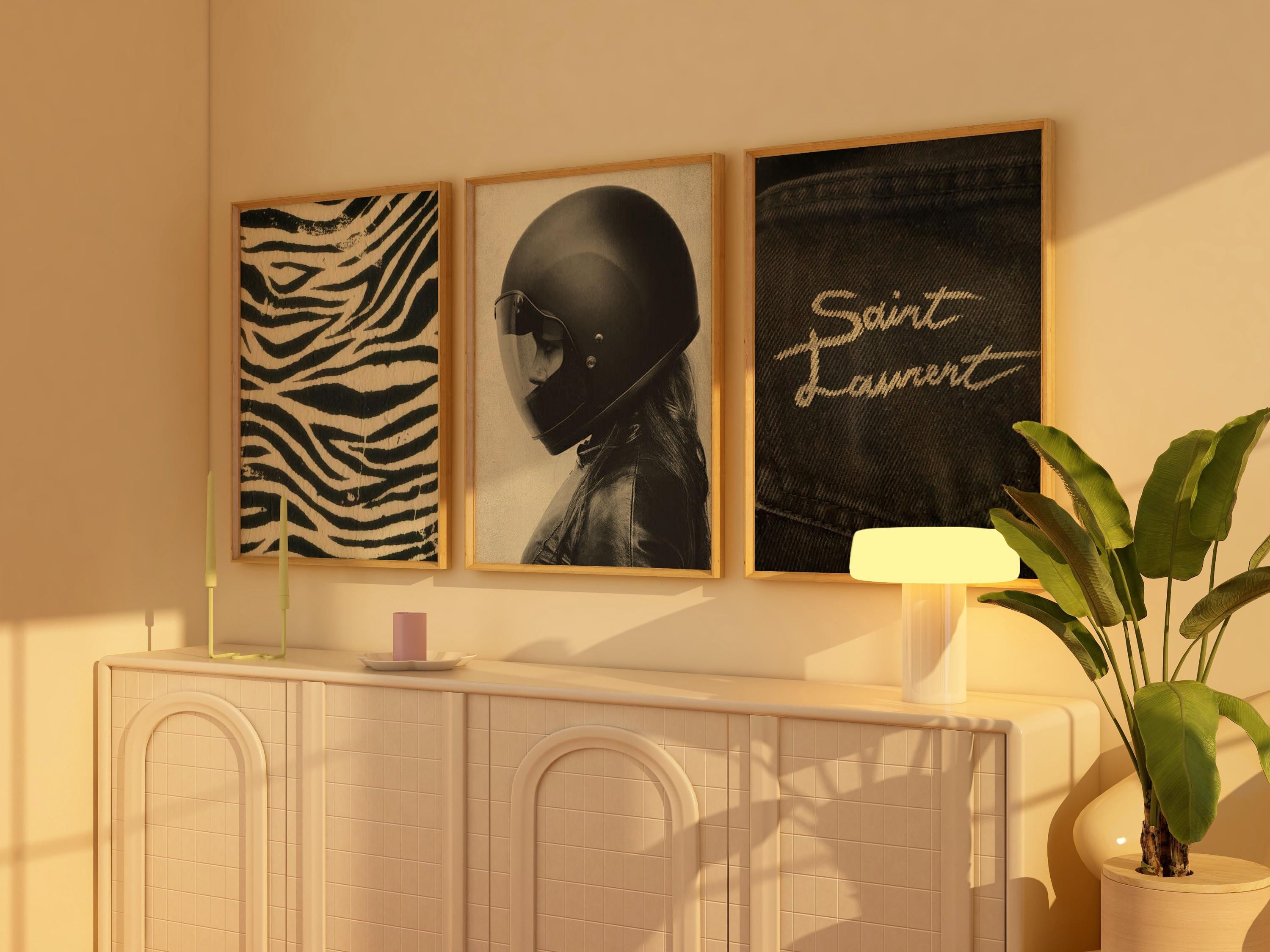 Saint Laurent Leopard Poster