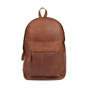 Sac à dos élégant en cuir pour ordinateur portable en cuir unisexe, homme, femme, sac à dos pour l'université et toutes les autres utilisations