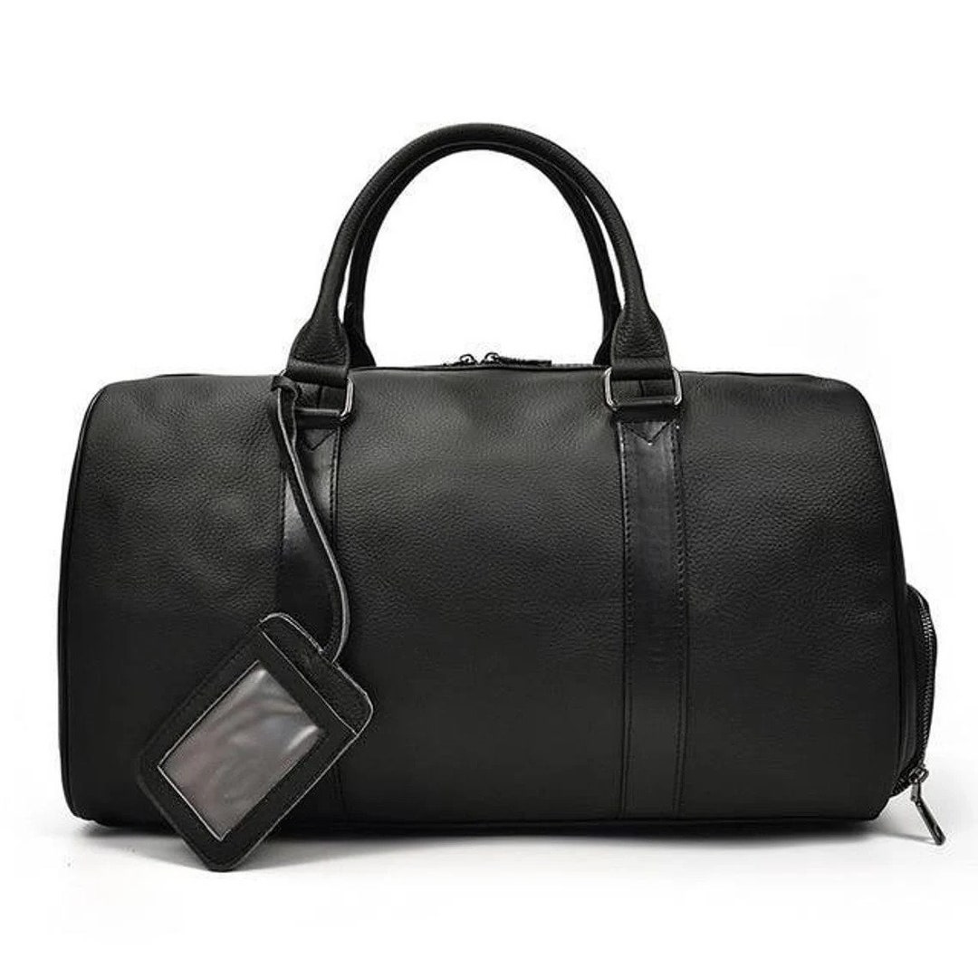 Handmade Leather Duffle Bag Black Leather Travel Bag Mens Leather handmade-leather-duffle-bag-black-leather-travel-bag-mens-leather