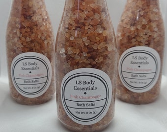 Pink Champagne Bath Salts, Relaxation, Release Tension, Stress Relief, Champagne, Spa, Aromatherapy, Pampering