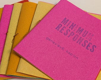 minimum responses - a hand printed artist book