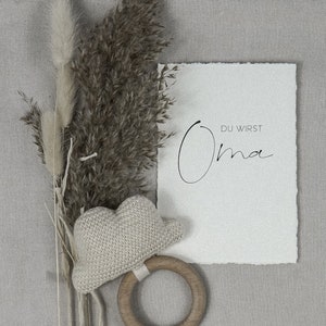 Karte | Du wirst.. | Oma | Opa | Tante | Onkel | Schwangerschaft Verkündung | Überraschung | DIN A6 | strukturiertes Papier | minimalistisch