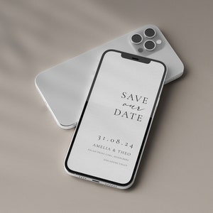 Save the Date Digital Wedding Invitation Digital Invitation NEW MODERN II